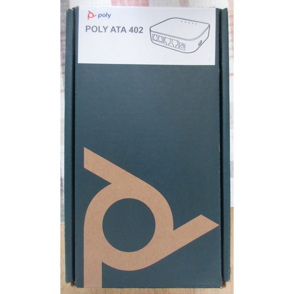 Poly ATA 402 2FXS Voice Port VoIP Adapter with Open SIP and Power Supply 8F3H5AA